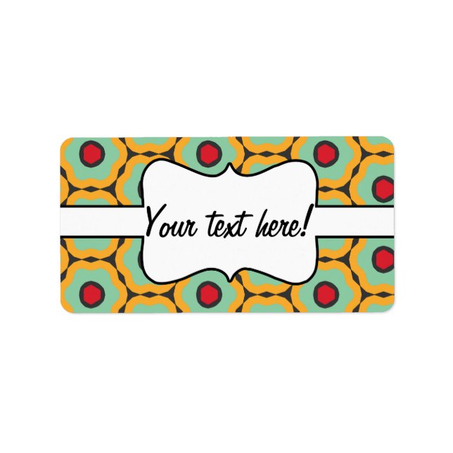 Etiqueta Patrón floral (Frente)