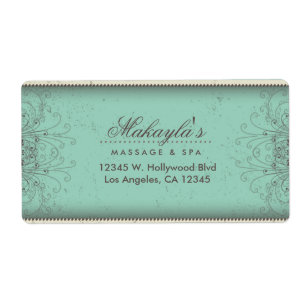 Etiqueta Patrón floral Damasco elegante moderno Retro elega