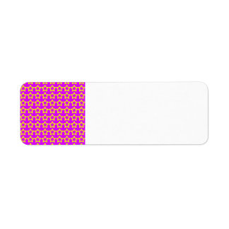 Etiqueta Patrón: fondo rosado con estrellas amarillas