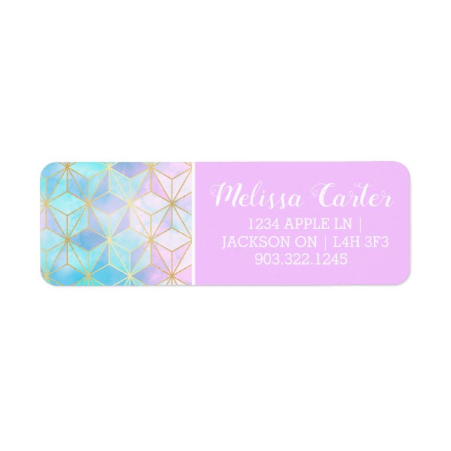 Etiqueta Patrón geométrico de vidrio irlandés (Frente)