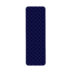 Etiqueta Patrón geométrico islámico azul oscuro
