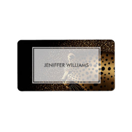 Etiqueta Patrón jaguar dorado