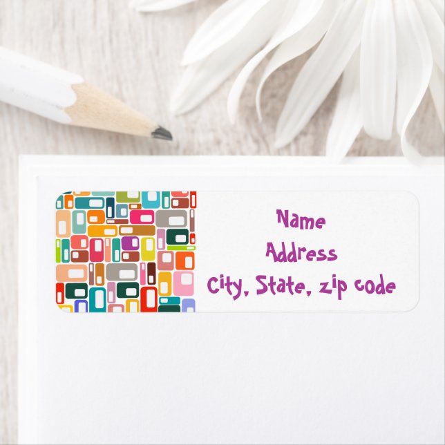 Etiqueta Patrón moderno de medio siglo (In situ)