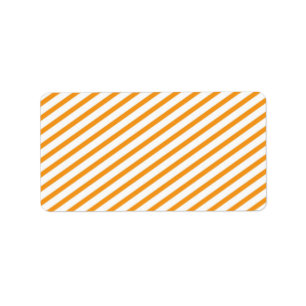 Etiqueta Patrón Naranja de franja diagonal