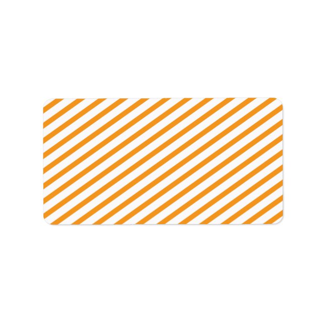 Etiqueta Patrón Naranja de franja diagonal (Frente)