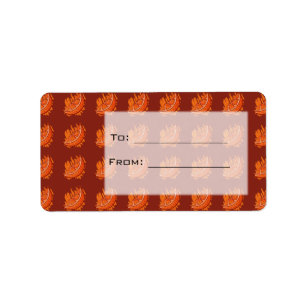 Etiqueta Patrones de fruta Naranja de sangre