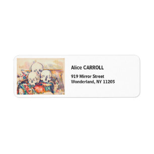 Etiqueta Paul Cezanne - Los tres cráneos acuarela