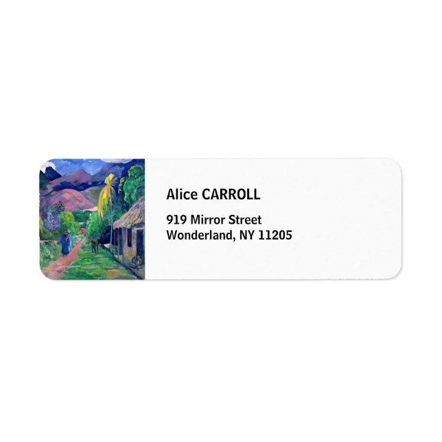 Etiqueta Paul Gauguin - Calle en Tahití (Frente)