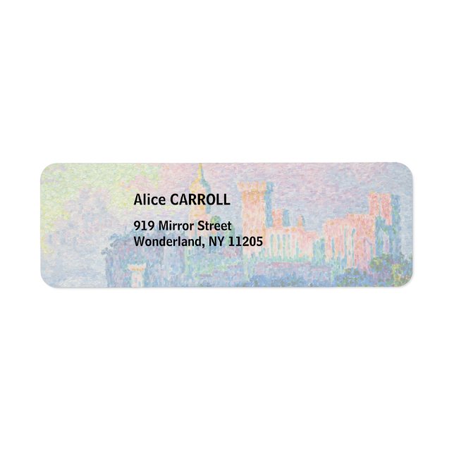Etiqueta Paul Signac - El Palacio Papal, Aviñón (Frente)