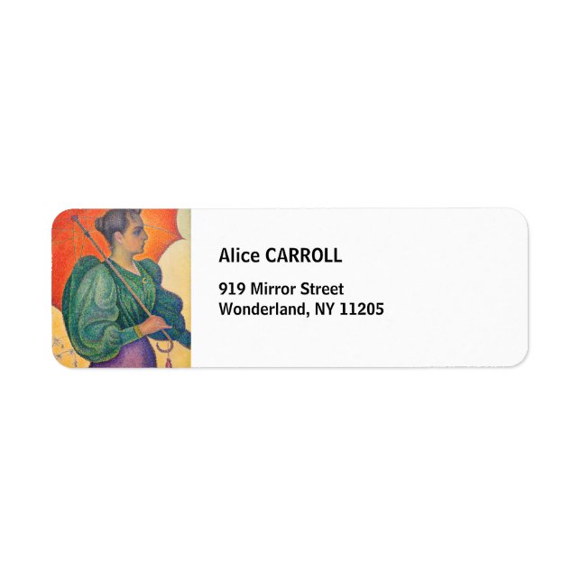 Etiqueta Paul Signac - Mujer con parasol (Frente)