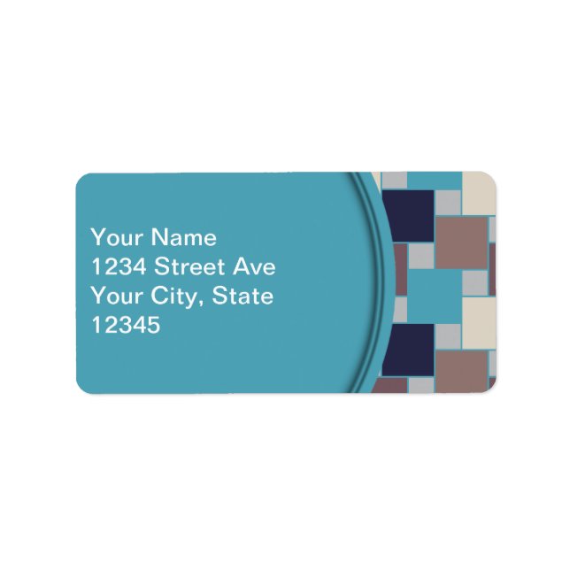 Etiqueta Pavo real en la playa (Frente)