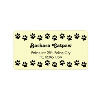 Etiqueta Pawprint personalizado de direcciones permite impr