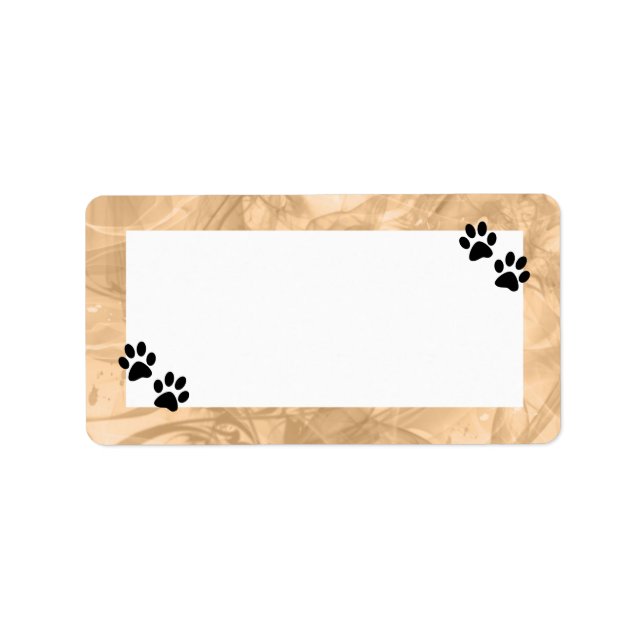 Etiqueta Paws (Frente)