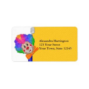 Etiqueta Payaso divertido