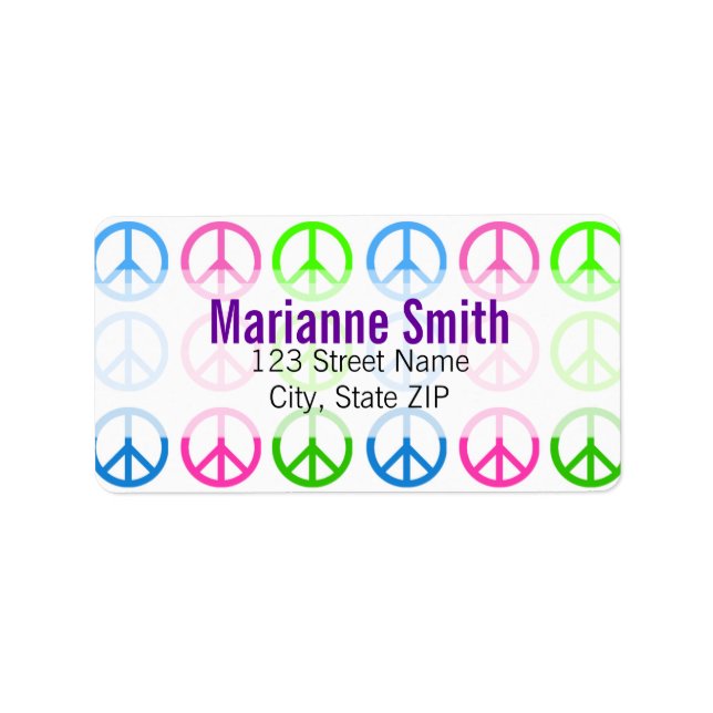 Etiqueta Paz (Frente)