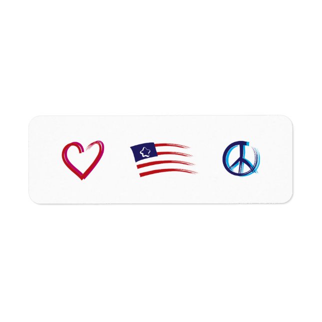Etiqueta paz amor y esperanza (Frente)