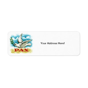 Etiqueta Paz del vintage en la tierra