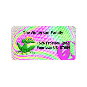 Etiqueta Paz enrrollada Froggie