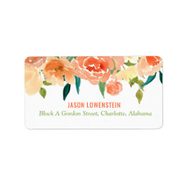 Etiqueta Peach Florals | BODA