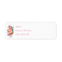 Peach Pink Flour Watercolor Bebé Chica Ducha