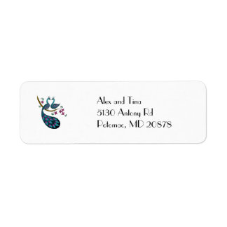 Etiqueta Peacock -1 Return Address Labels