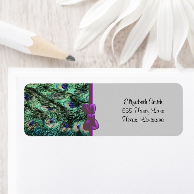 Etiqueta Peacock, Peafowl, Peacock Tail, Fethers (In situ)