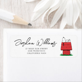 Etiqueta Peanus Snoopy Dog House | BABY SHOWER