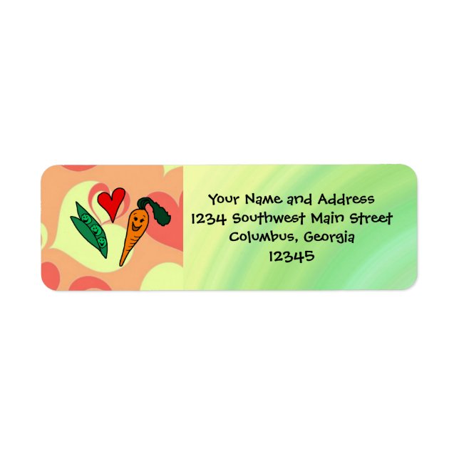 Etiqueta Peas Be My Valentine (Frente)