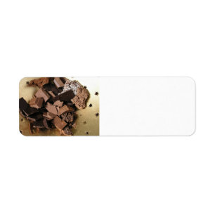 Etiqueta Pedazos del chocolate