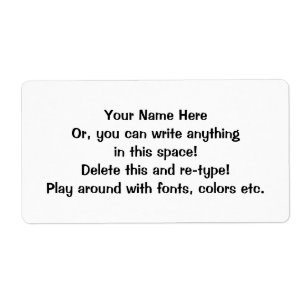 Etiqueta Pegajosos en blanco Etiqueta-Personalizan
