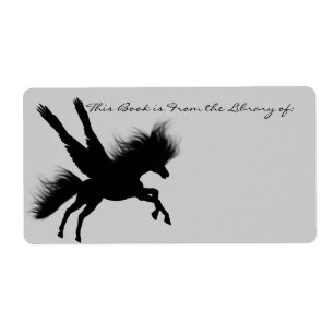 Etiqueta Pegasus Silhouette Bookplate