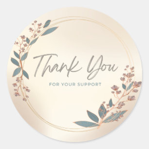 etiqueta pegatina de agradecimiento