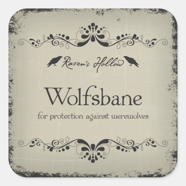 Etiqueta Pegatina de Wolfsbane Halloween Jar (Anverso)