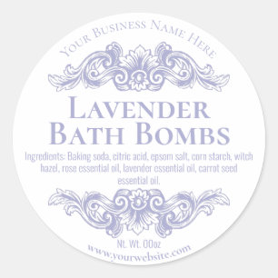Etiqueta pegatina Para Bombas De Baño De Lavanda H