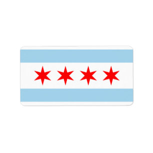 ETIQUETA ¡PEGATINAS DE LA BANDERA DE CHICAGO!
