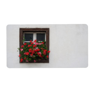 Etiqueta Pelargonium Rojo y Rosa