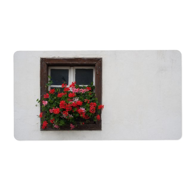 Etiqueta Pelargonium Rojo y Rosa (Frente)