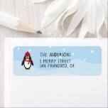 Etiqueta Penguin Address Labels for the Holidays Christmas<br><div class="desc">Address labels to match your greeting card and envelope seals for the best greetings.</div>