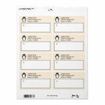 Etiqueta Penguine with Mask Christmas Shipping Label<br><div class="desc">Mr. Penguin wants to be safe too!</div>