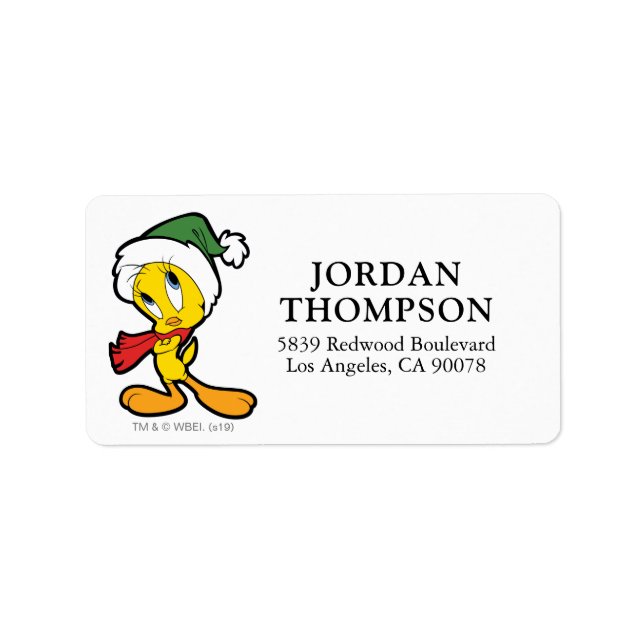 Etiqueta Pensamientos de Navidad de TWEETY™ (Frente)