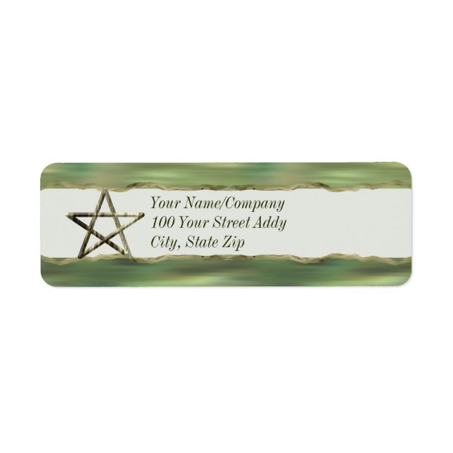 Etiqueta Pentáculo en la madera (Frente)