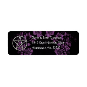 Etiqueta Pentáculo eterno Lavendar Ste de Handfasting/de l