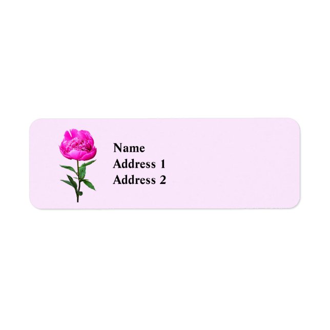 Etiqueta Peonía rosa oscuro (Frente)