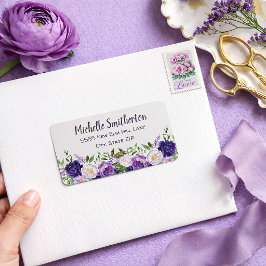 Etiqueta Peonías Botánicas Florales Purpúreas