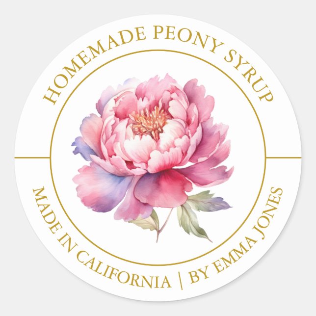Etiqueta Peony Modern (Anverso)
