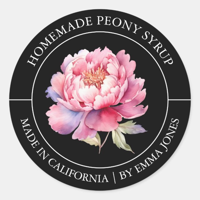 Etiqueta Peony Modern (Anverso)