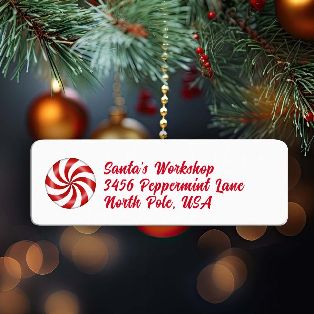 Etiqueta Peppermint Candy (Add some peppermint candy to your cards, invitations and packages.)