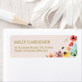 Etiqueta Pequeña mamá de flores silvestres en Bee Baby Show