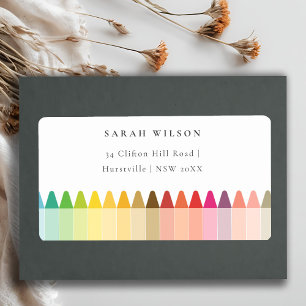 Etiqueta Pequeño artista Crayon Divertido discurso arcoiris