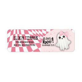 Etiqueta Pequeño fantasma rosado casi se debe a Baby Shower